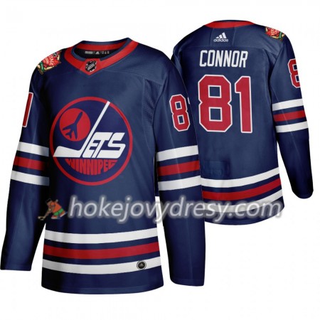Pánské Hokejový Dres Winnipeg Jets Kyle Connor 81 Adidas 2019 Heritage Classic Navy Authentic